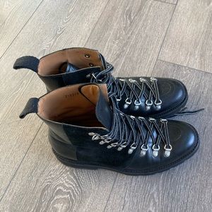 Grenson Nannette Lace Up Black Suede Boots - Size 9 - excellent condition